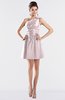 ColsBM Kailani Blush Cute A-line Asymmetric Neckline Half Backless Short Ruching Bridesmaid Dresses