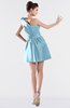 ColsBM Kailani Cool Blue Cute A-line Asymmetric Neckline Half Backless Short Ruching Bridesmaid Dresses