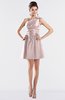 ColsBM Kailani Coral Pink Cute A-line Asymmetric Neckline Half Backless Short Ruching Bridesmaid Dresses