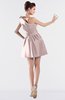 ColsBM Kailani Coral Pink Cute A-line Asymmetric Neckline Half Backless Short Ruching Bridesmaid Dresses