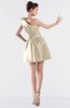 ColsBM Kailani Cornhusk Cute A-line Asymmetric Neckline Half Backless Short Ruching Bridesmaid Dresses