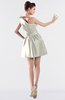 ColsBM Kailani Cream Cute A-line Asymmetric Neckline Half Backless Short Ruching Bridesmaid Dresses