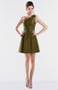 ColsBM Kailani Fir Green Cute A-line Asymmetric Neckline Half Backless Short Ruching Bridesmaid Dresses