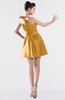 ColsBM Kailani Golden Nugget Cute A-line Asymmetric Neckline Half Backless Short Ruching Bridesmaid Dresses