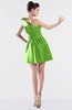 ColsBM Kailani Jasmine Green Cute A-line Asymmetric Neckline Half Backless Short Ruching Bridesmaid Dresses