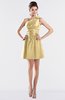 ColsBM Kailani Light Yellow Cute A-line Asymmetric Neckline Half Backless Short Ruching Bridesmaid Dresses