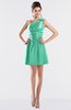 ColsBM Kailani Mint Green Cute A-line Asymmetric Neckline Half Backless Short Ruching Bridesmaid Dresses
