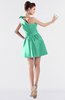 ColsBM Kailani Mint Green Cute A-line Asymmetric Neckline Half Backless Short Ruching Bridesmaid Dresses