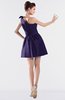 ColsBM Kailani Mulberry Purple Cute A-line Asymmetric Neckline Half Backless Short Ruching Bridesmaid Dresses