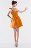 ColsBM Kailani Orange Cute A-line Asymmetric Neckline Half Backless Short Ruching Bridesmaid Dresses