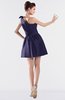 ColsBM Kailani Orient Blue Cute A-line Asymmetric Neckline Half Backless Short Ruching Bridesmaid Dresses