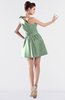 ColsBM Kailani Smoke Green Cute A-line Asymmetric Neckline Half Backless Short Ruching Bridesmaid Dresses
