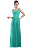 ColsBM Alena Blue Turquoise Simple A-line Sleeveless Chiffon Floor Length Pleated Evening Dresses