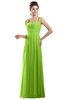 ColsBM Alena Bright Green Simple A-line Sleeveless Chiffon Floor Length Pleated Evening Dresses