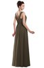 ColsBM Alena Carafe Brown Simple A-line Sleeveless Chiffon Floor Length Pleated Evening Dresses
