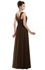 ColsBM Alena Chocolate Brown Simple A-line Sleeveless Chiffon Floor Length Pleated Evening Dresses