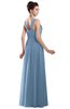 ColsBM Alena Dusty Blue Simple A-line Sleeveless Chiffon Floor Length Pleated Evening Dresses