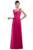 ColsBM Alena Fandango Pink Simple A-line Sleeveless Chiffon Floor Length Pleated Evening Dresses