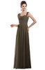 ColsBM Alena Otter Simple A-line Sleeveless Chiffon Floor Length Pleated Evening Dresses