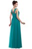 ColsBM Alena Teal Simple A-line Sleeveless Chiffon Floor Length Pleated Evening Dresses