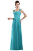 ColsBM Alena Turquoise Simple A-line Sleeveless Chiffon Floor Length Pleated Evening Dresses