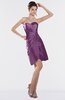 ColsBM Edith Argyle Purple Elegant Sweetheart Sleeveless Zipper Short Ruching Bridesmaid Dresses