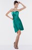 ColsBM Edith Emerald Green Elegant Sweetheart Sleeveless Zipper Short Ruching Bridesmaid Dresses
