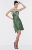 ColsBM Edith Hedge Green Elegant Sweetheart Sleeveless Zipper Short Ruching Bridesmaid Dresses