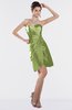 ColsBM Edith Leaf Green Elegant Sweetheart Sleeveless Zipper Short Ruching Bridesmaid Dresses