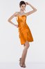 ColsBM Edith Orange Elegant Sweetheart Sleeveless Zipper Short Ruching Bridesmaid Dresses