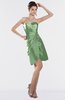 ColsBM Edith Sage Green Elegant Sweetheart Sleeveless Zipper Short Ruching Bridesmaid Dresses