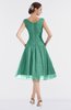ColsBM Alissa Beryl Green Cute A-line Sleeveless Knee Length Ruching Bridesmaid Dresses