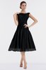 ColsBM Alissa Black Cute A-line Sleeveless Knee Length Ruching Bridesmaid Dresses