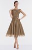 ColsBM Alissa Bronze Brown Cute A-line Sleeveless Knee Length Ruching Bridesmaid Dresses