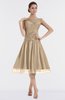 ColsBM Alissa Champagne Cute A-line Sleeveless Knee Length Ruching Bridesmaid Dresses