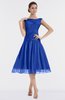 ColsBM Alissa Dazzling Blue Cute A-line Sleeveless Knee Length Ruching Bridesmaid Dresses