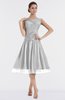 ColsBM Alissa Dove Grey Cute A-line Sleeveless Knee Length Ruching Bridesmaid Dresses