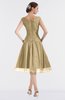 ColsBM Alissa Gold Cute A-line Sleeveless Knee Length Ruching Bridesmaid Dresses