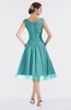 ColsBM Alissa Lake Blue Cute A-line Sleeveless Knee Length Ruching Bridesmaid Dresses