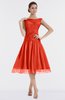 ColsBM Alissa Mandarin Red Cute A-line Sleeveless Knee Length Ruching Bridesmaid Dresses