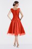 ColsBM Alissa Mandarin Red Cute A-line Sleeveless Knee Length Ruching Bridesmaid Dresses