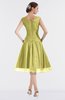 ColsBM Alissa Muted Lime Cute A-line Sleeveless Knee Length Ruching Bridesmaid Dresses