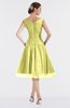 ColsBM Alissa Wax Yellow Cute A-line Sleeveless Knee Length Ruching Bridesmaid Dresses