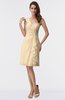 ColsBM Harmony Apricot Gelato Cute Sheath One Shoulder Sleeveless Knee Length Little Black Dresses