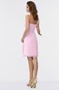 ColsBM Harmony Baby Pink Cute Sheath One Shoulder Sleeveless Knee Length Little Black Dresses