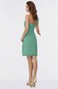 ColsBM Harmony Beryl Green Cute Sheath One Shoulder Sleeveless Knee Length Little Black Dresses