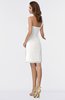 ColsBM Harmony Cloud White Cute Sheath One Shoulder Sleeveless Knee Length Little Black Dresses