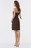 ColsBM Harmony Copper Cute Sheath One Shoulder Sleeveless Knee Length Little Black Dresses