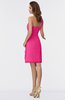 ColsBM Harmony Fandango Pink Cute Sheath One Shoulder Sleeveless Knee Length Little Black Dresses