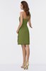 ColsBM Harmony Olive Green Cute Sheath One Shoulder Sleeveless Knee Length Little Black Dresses